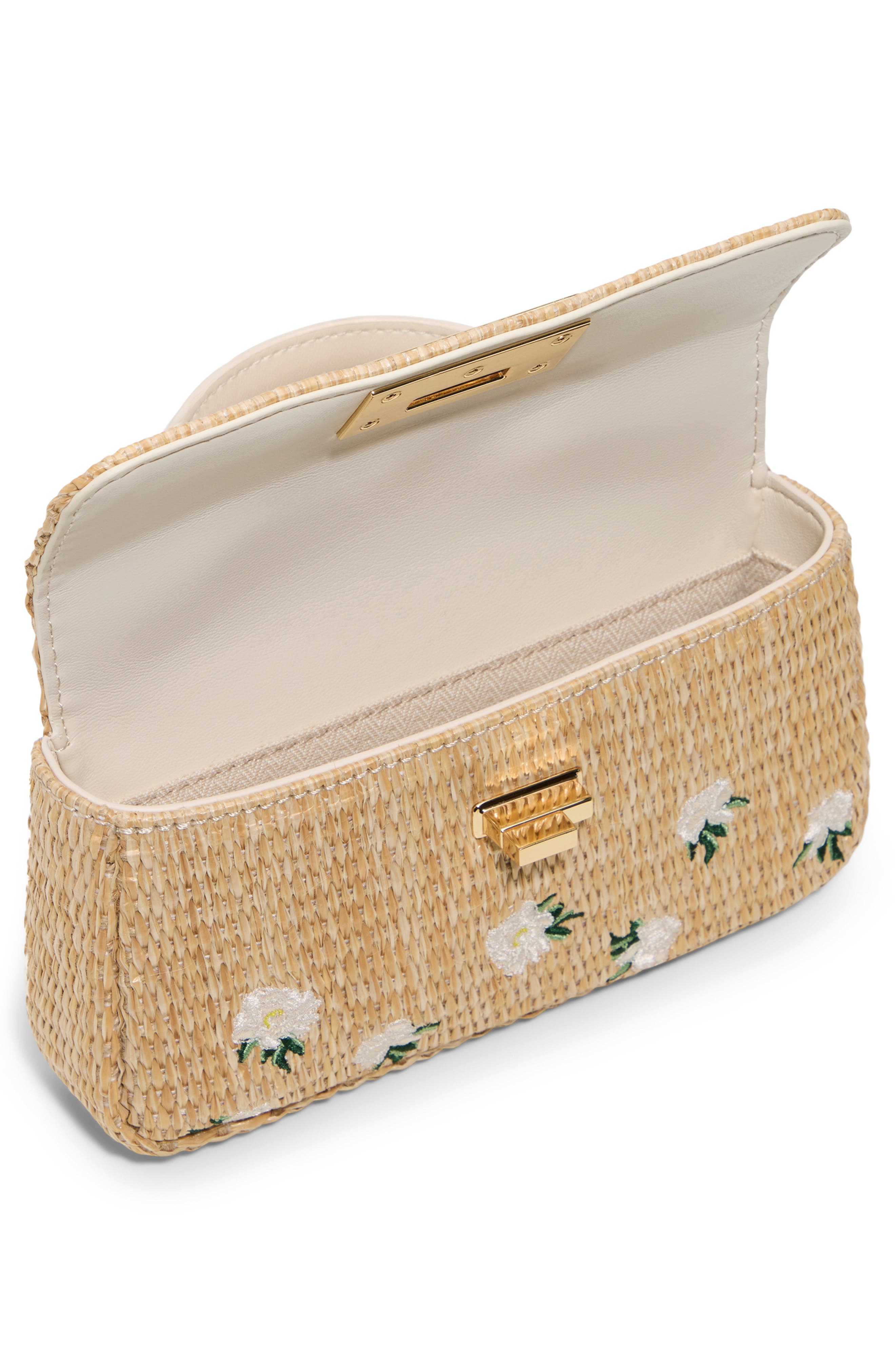 Ted Baker Ella Floral Embroidered Crossbody Bag, Alternate, color, Natural/ White