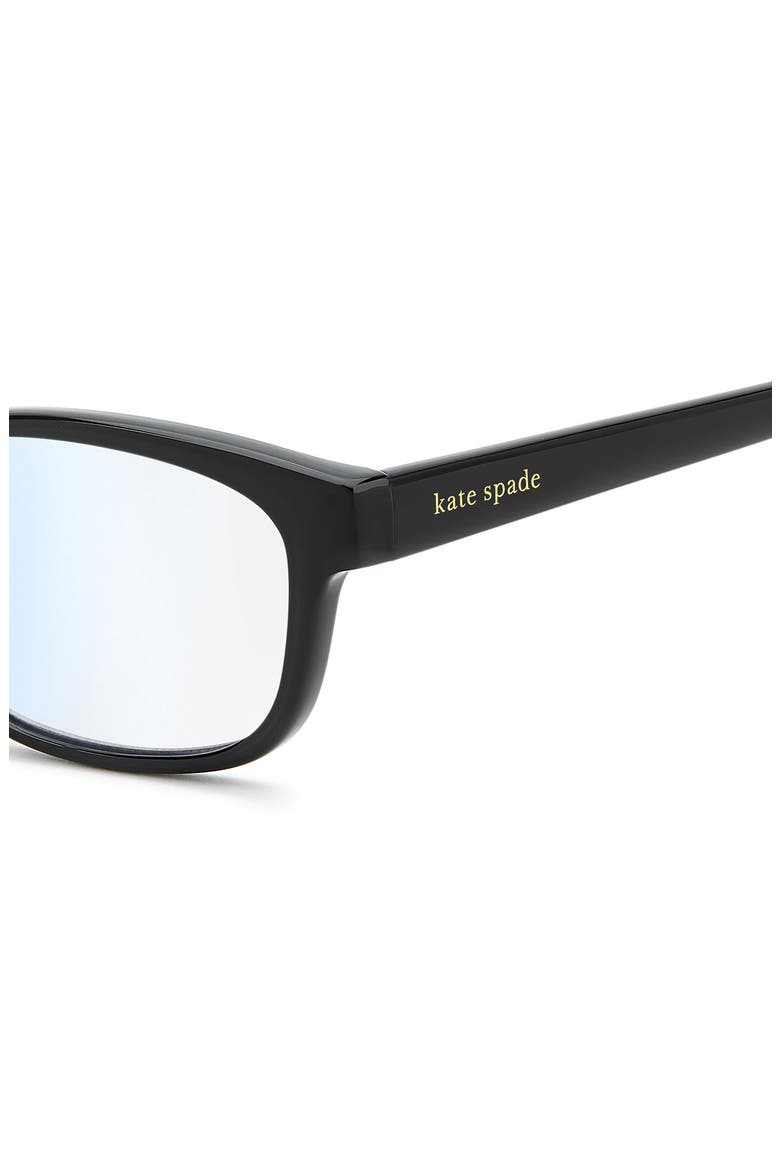 joetta 50mm rectangular blue light blocking glasses, Alternate, color, BLACK/ BLUE AS