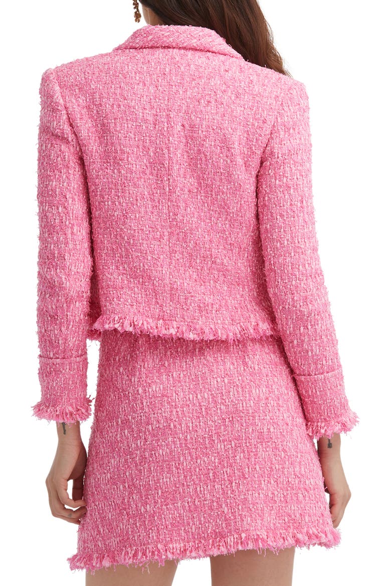 Ribbon Tweed Jacket, Alternate, color, AZALEA