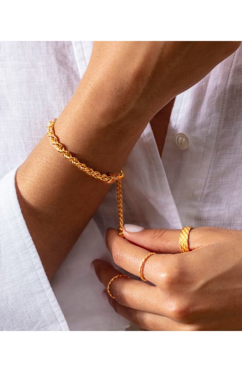 Monica Vinader Corda Recycled 18ct Yellow Gold-plated Vermeil Sterling Silver Friendship Bracelet In Yellow Gold