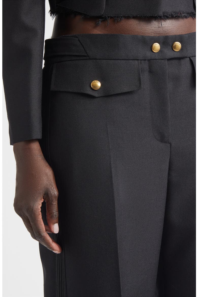 Straight Leg Wool & Mohair Trousers, Alternate, color, BLACK