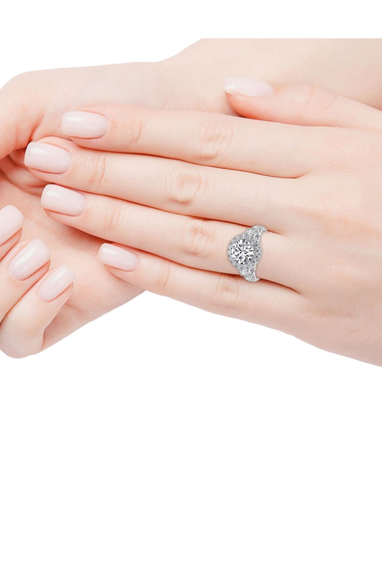 Bliss Diamond 5Ct Halo Round Brilliant Cut Diamond Engagement Ring Lab Grown in 14k Gold, Alternate, color, 