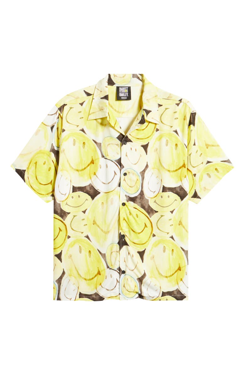 MARKET SMILEY<sup>®</sup> All the Time Camp Shirt, Alternate, color, Yellow/ Black