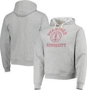 LEAGUE COLLEGIATE WEAR Men's League Collegiate Wear Heathered Gray Stanford Cardinal Seal Neuvo Essential Fleece Pullover Hoodie