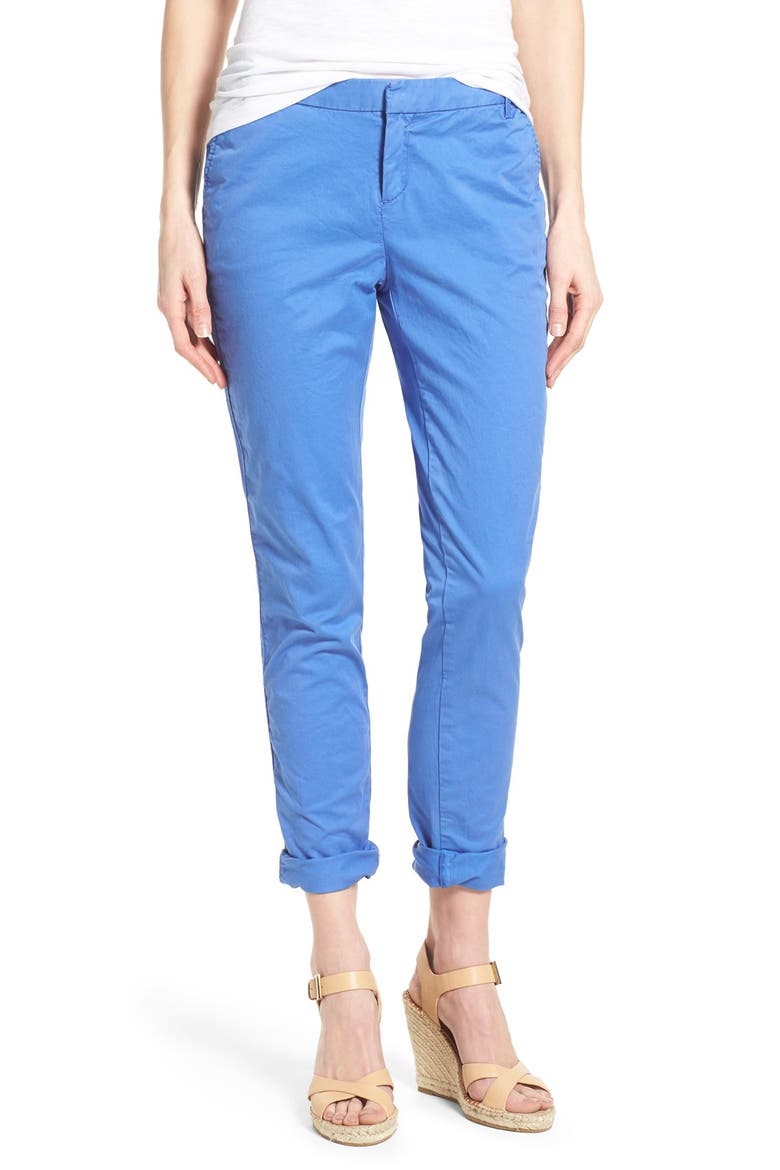 Chino Ankle Pants, Main, color, BLUE AMPARO