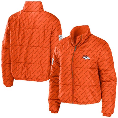 Women's WEAR by Erin Andrews Orange Denver Broncos Puffer Full-Zip Jacket