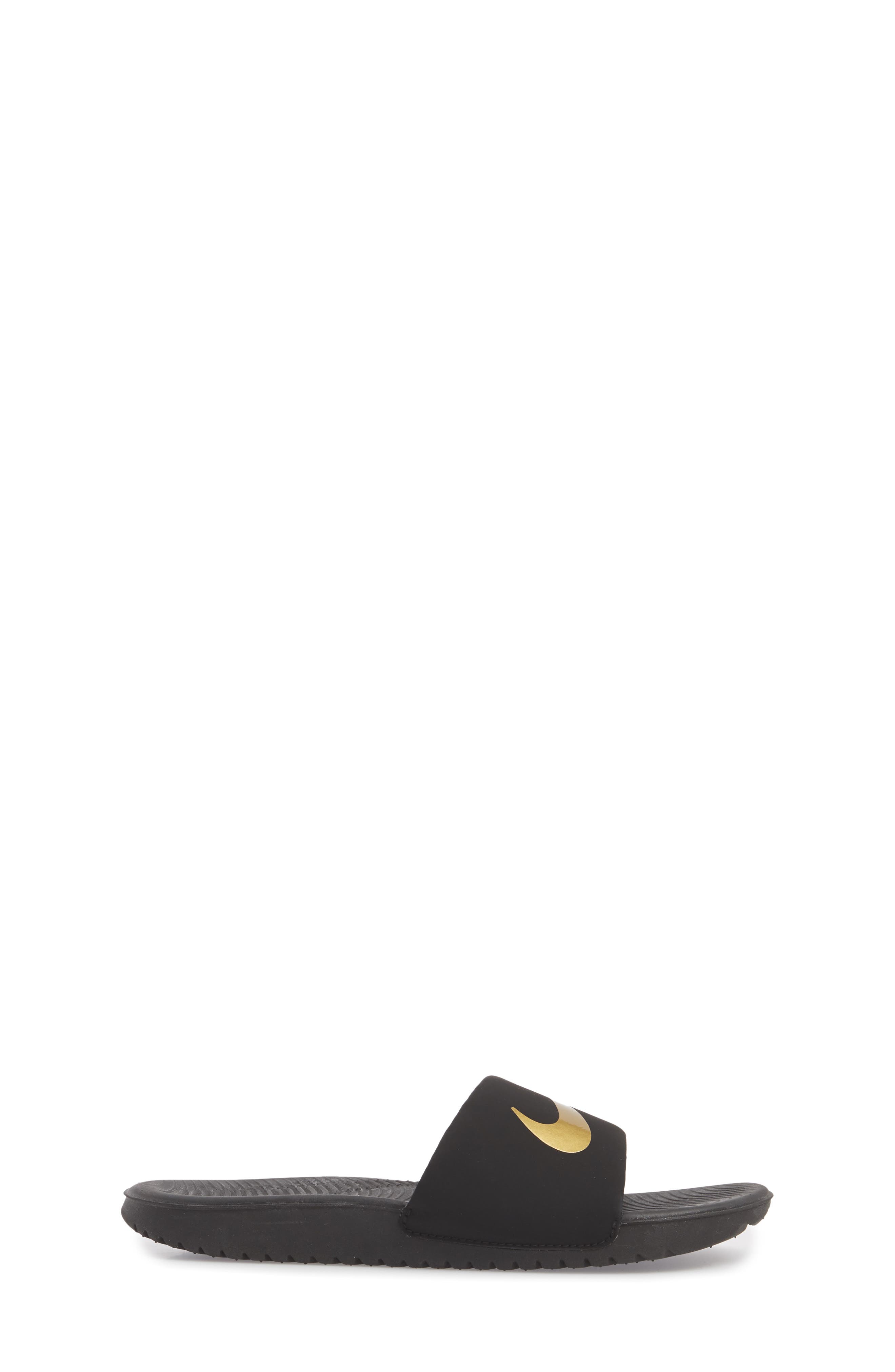 Nike Kids' Kawa Sport Slide, Alternate, color, 003 Black/M Gold