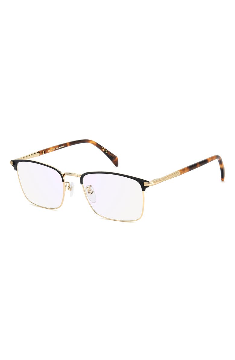 David Beckham Eyewear 54mm Rectangular Optical Glasses, Alternate, color, 