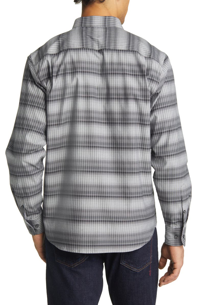 Tommy Bahama Lazlo Ombré Stripe Stretch Cotton & Silk Button-Up Shirt, Alternate, color, 