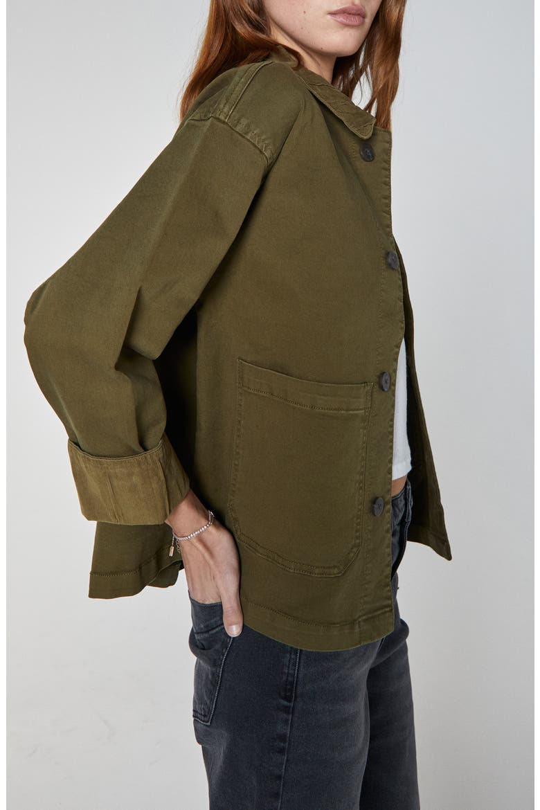 Billie Stretch Cotton Jacket, Alternate, color, CEDAR
