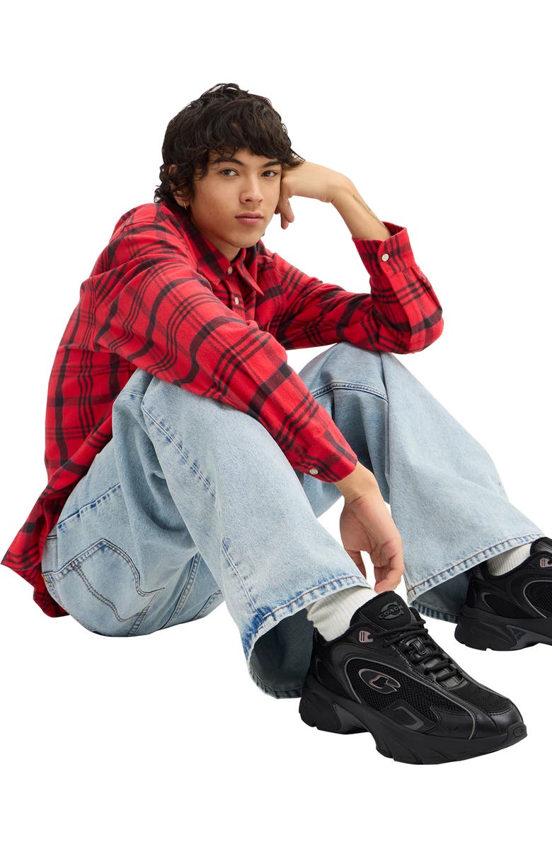 COACH Bolt Runner Sneaker, Alternate, color, Black/ Chalk