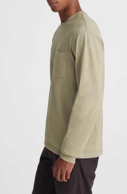Madewell The Vintage Long Sleeve Pocket T-shirt In Green
