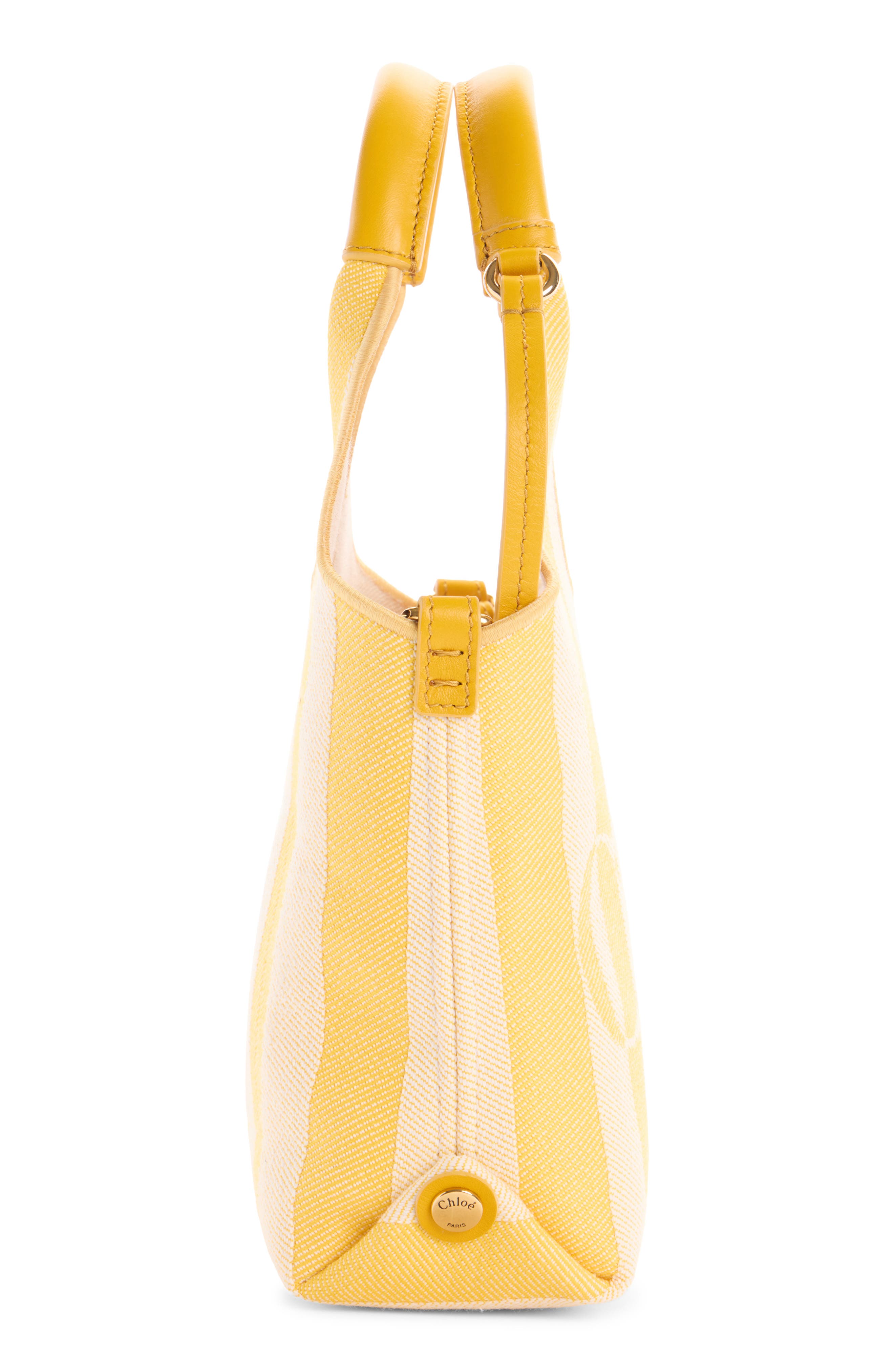 Mini Stripy Jacquard Stripe Crossbody Tote, Alternate, color, RADIANT YELLOW