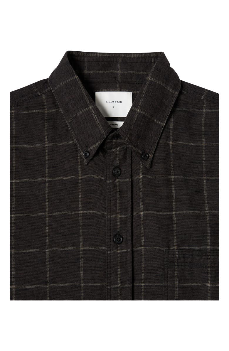 Billy Reid Tuscumbia Standard Fit Windowpane Cotton & Linen Button-Down Shirt, Alternate, color, 