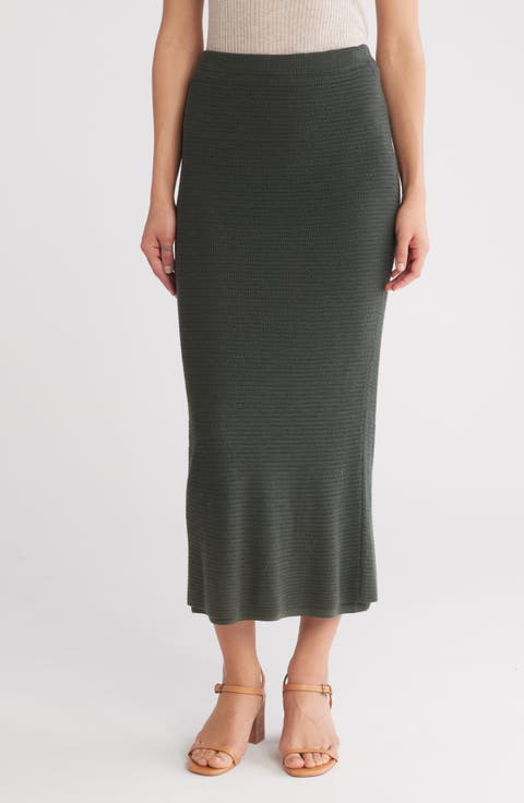 Open Stitch Lined Skirt