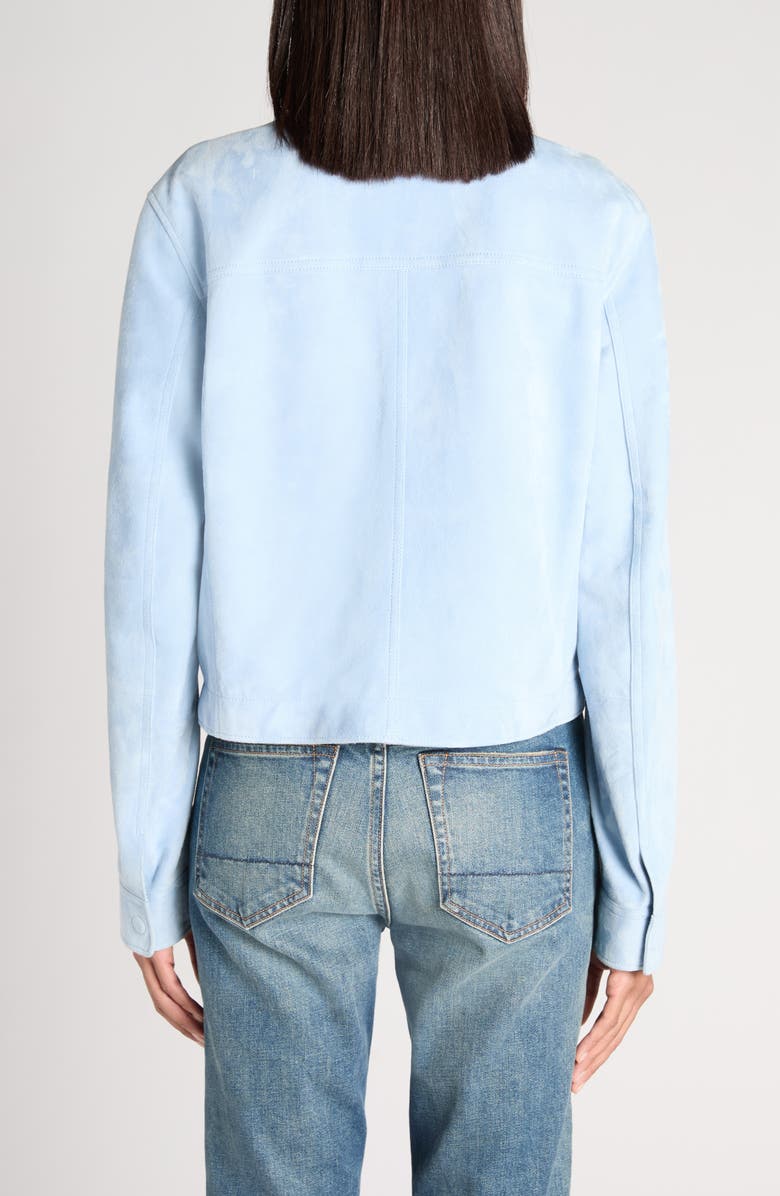 TOM FORD Lambskin Suede Overshirt, Alternate, color, Mineral Blue