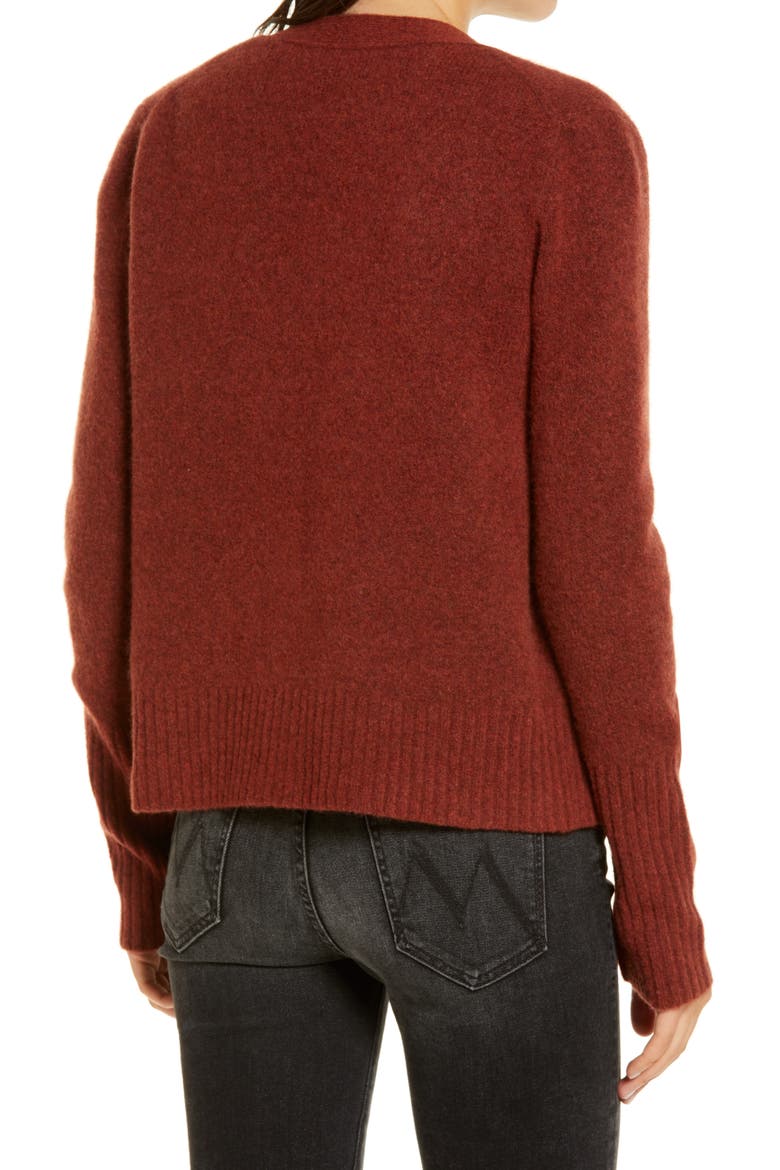 Rufa Wool Blend Cardigan, Alternate, color, CINNAMON MARL