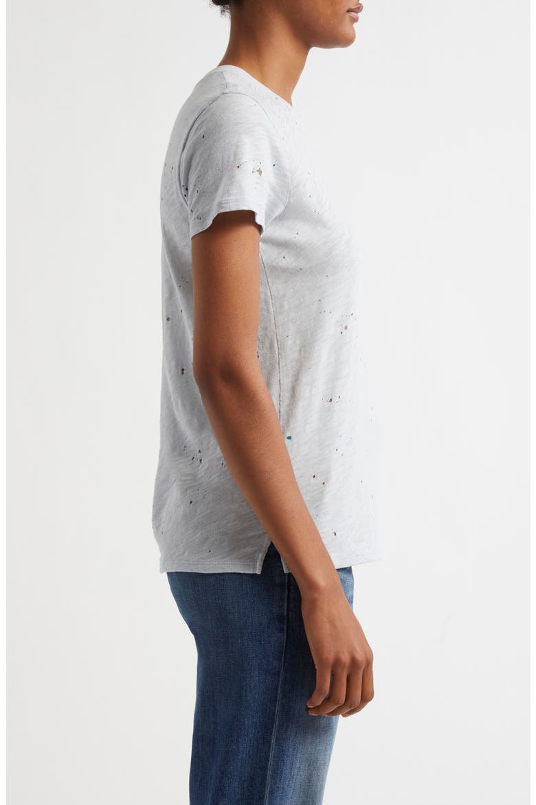 Splatter Print Slub Jersey T-Shirt, Alternate, color, POWDER BLUE MULTIDNU