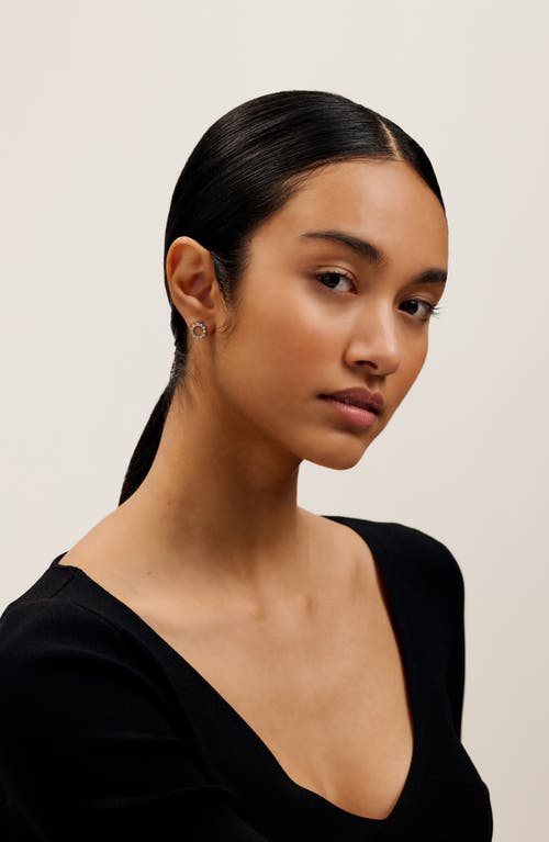 Ted Baker Haliana Halo Crystal Stud Earrings In Silver Tone/clear Crystal