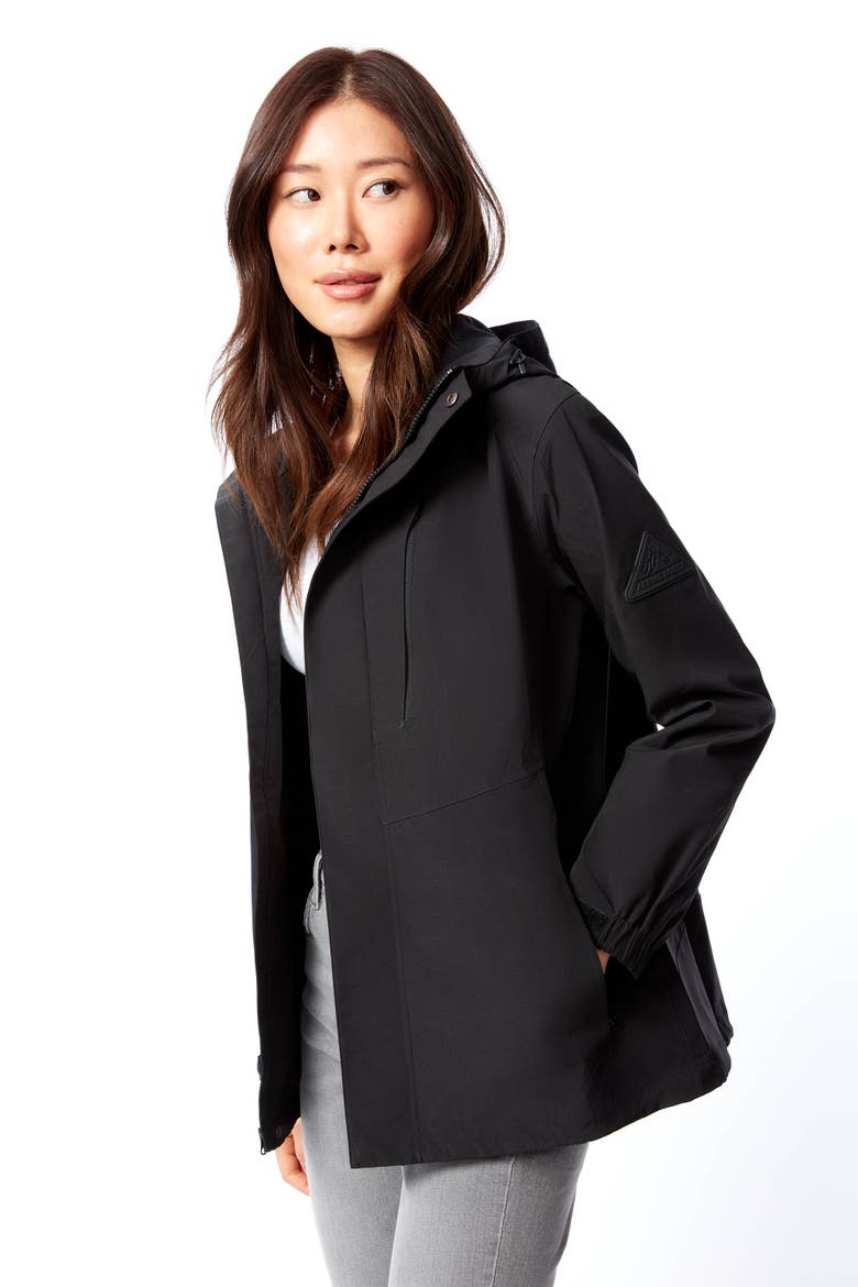 Tahsis - Plus Size Lightweight Waterproof Shell Rain Jacket, Alternate, color, Black