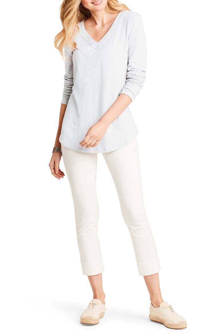 Countryside V-Neck Top, Alternate, color, PAPER WHITE