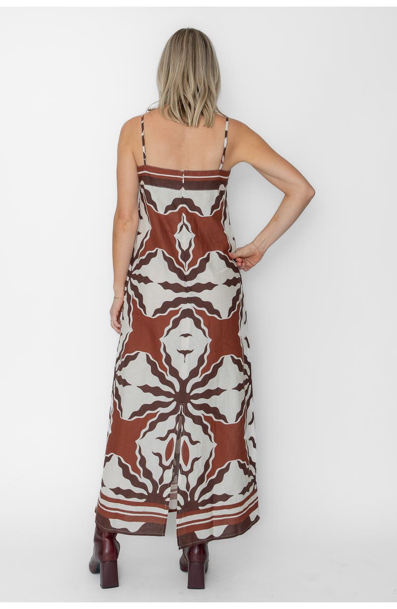 West Of Kiki Ankle Dress, Alternate, color, Capucine Border Print