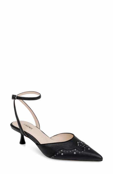 L'AGENCE Liana Ankle Strap Pointed Toe Pump