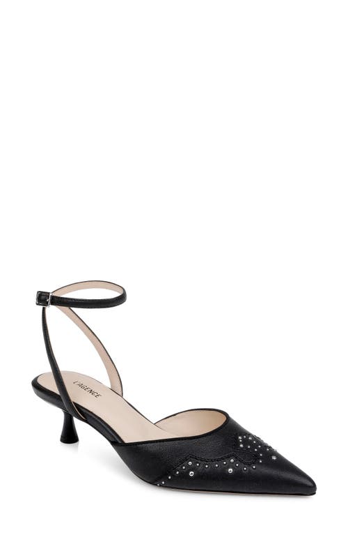 L Agence L'agence Liana Ankle Strap Pointed Toe Pump In Black