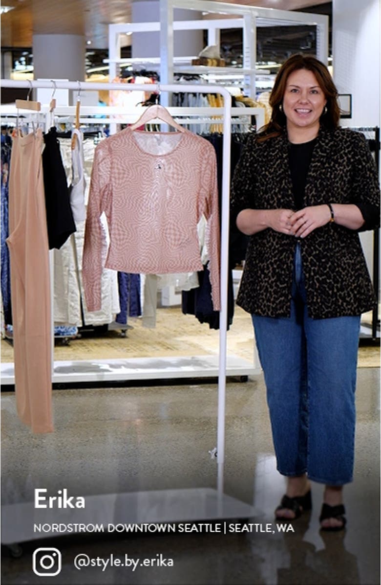 Print Clash Long Sleeve Yoga Shirt, sales video thumbnail