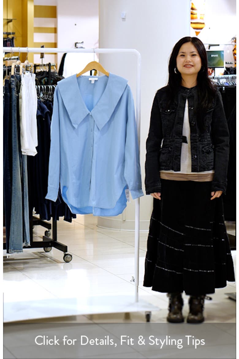 Point Collar Cotton Poplin Button-Up Shirt video