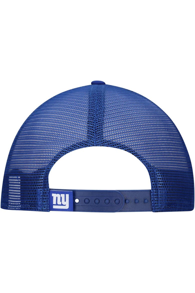 Men's New Era White/Royal New York Giants Distressed 9FIFTY A-Frame Snapback Hat, Alternate, color, White