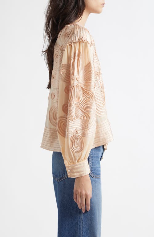 ULLA JOHNSON ULLA JOHNSON HARPER SOUTACHE LACE SILK TOP 
