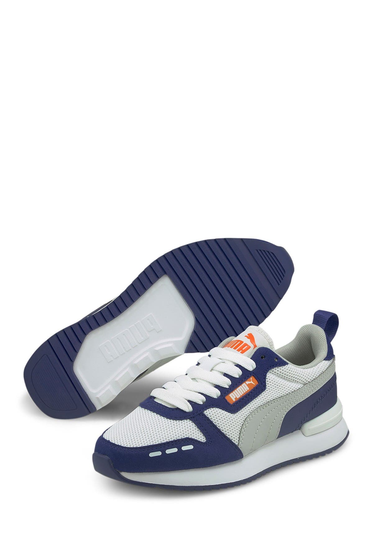 R78 Jr Sneaker, Alternate, color, WHITE-VIOLET-ELEKTRO BLUE
