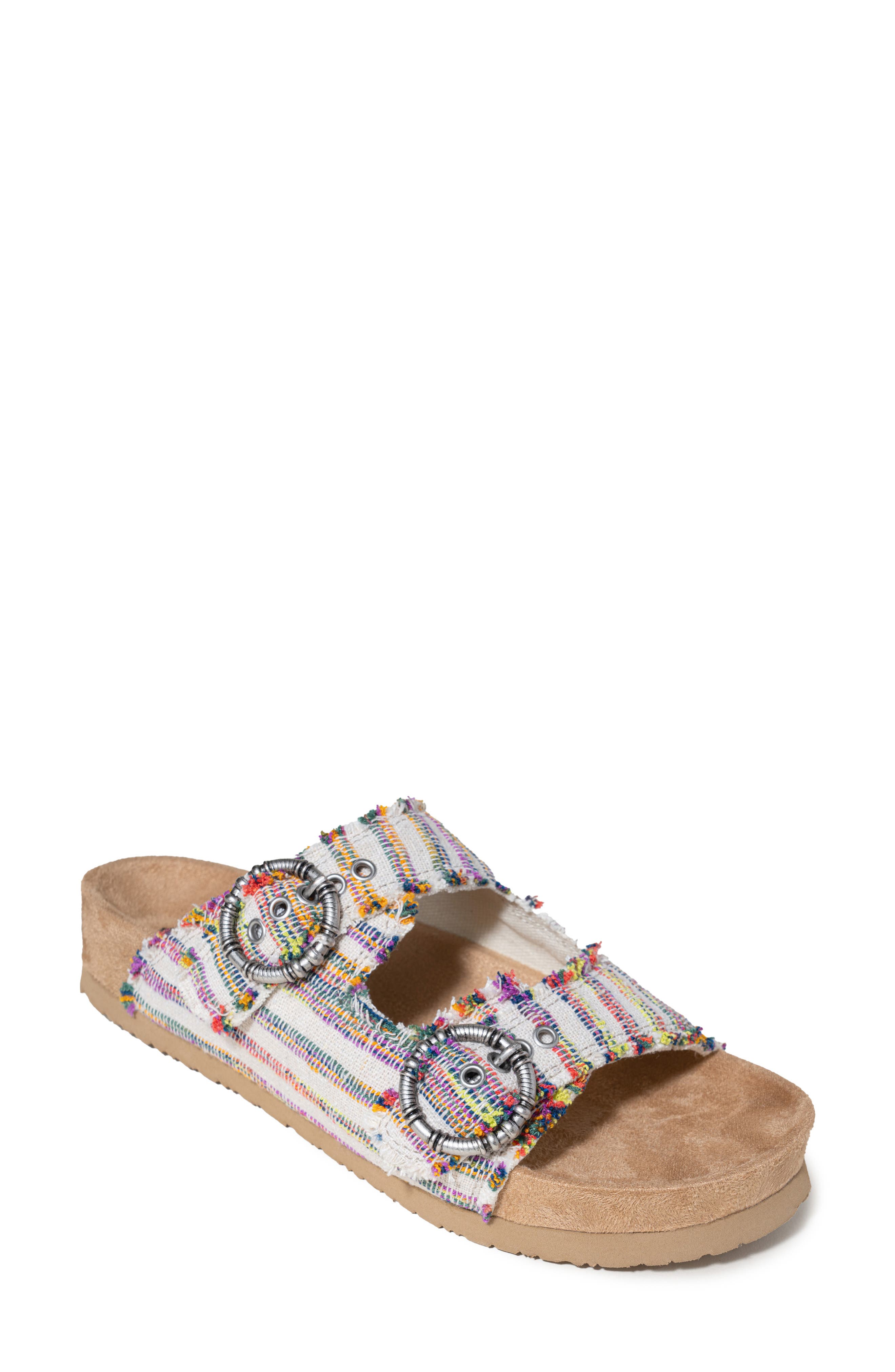 Minnetonka Georgine Sandal, Main, color, Fiesta Stripe