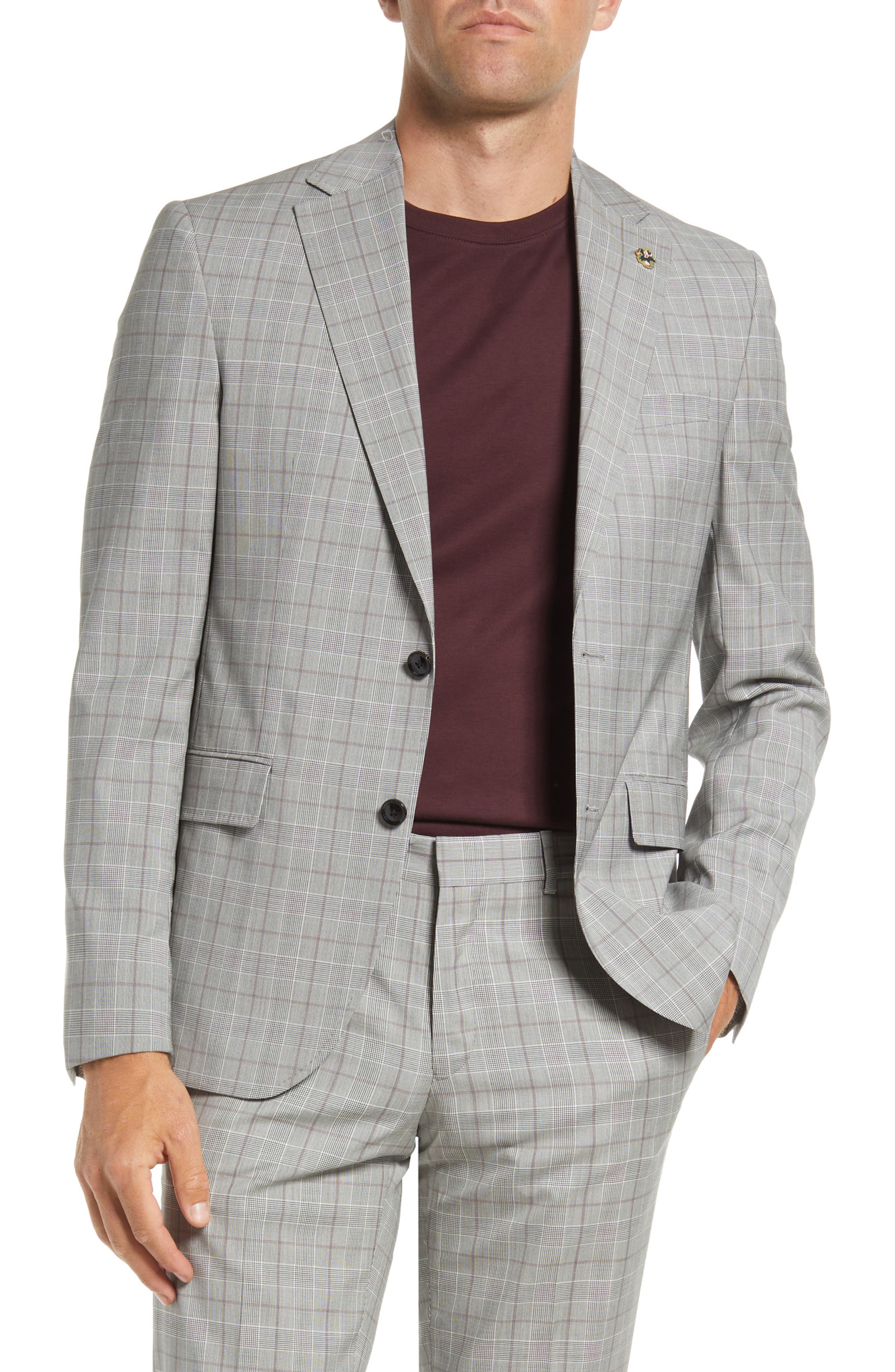 Ted Baker London Roger Extra Slim Fit Plaid Wool Suit (Men) | Nordstromrack