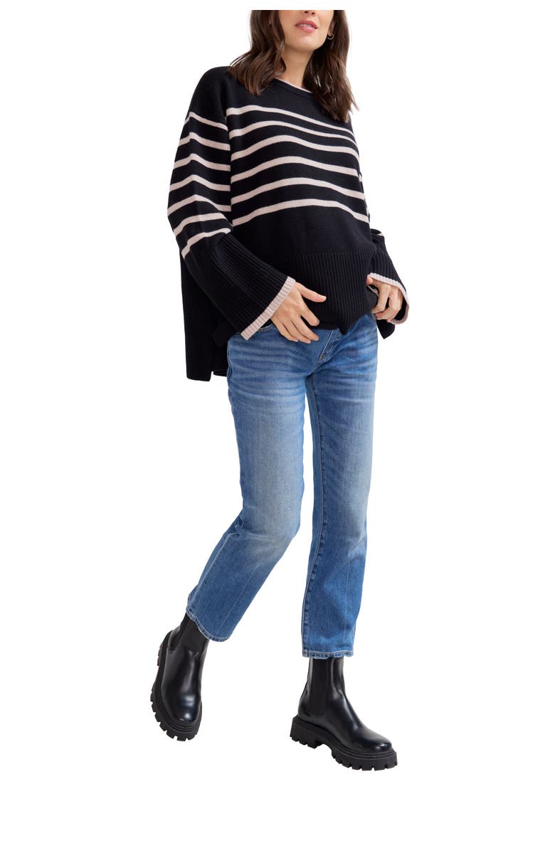 HATCH The Over The Bump Straight Maternity Jean, Alternate, color, Indigo