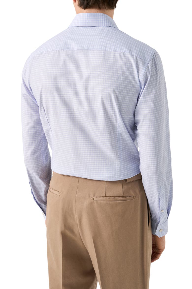 Slim Fit Check Fine Cotton Twill Dress Shirt, Alternate, color, MEDIUM PURPLE
