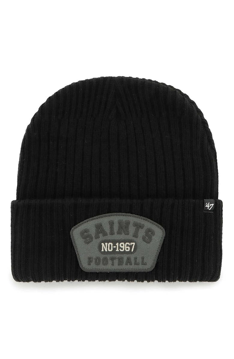 '47 Men's '47 Black New Orleans Saints Ridgeway Cuffed Knit Hat, Main, color, Black