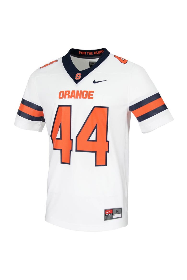 Men's Nike #44 White Syracuse Orange Untouchable Game Jersey, Alternate, color, White