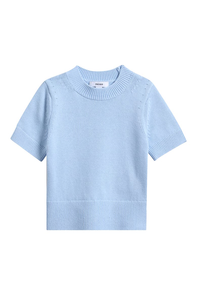 Kids' Short Sleeve Sweater, Main, color, PALE BLUE