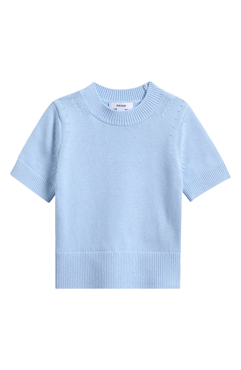 Reiss Kids' Short Sleeve Sweater, Main, color, Pale Blue