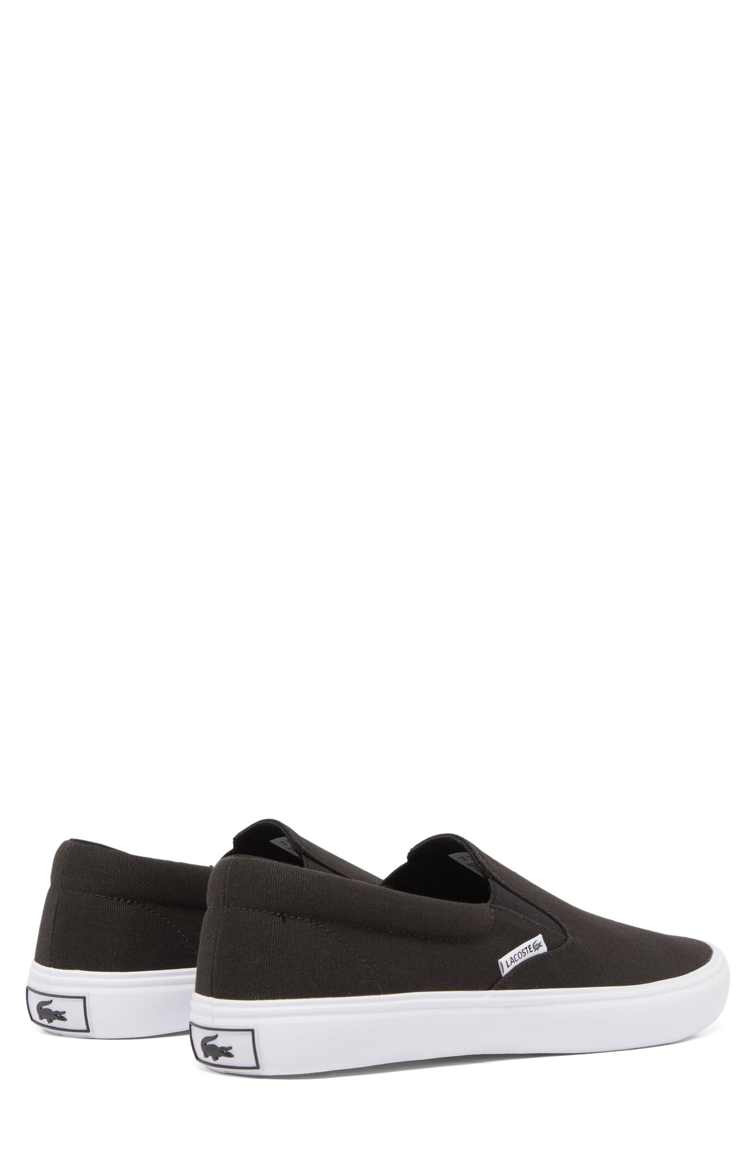 Lacoste Slip-On Sneaker, Alternate, color, Black/ White