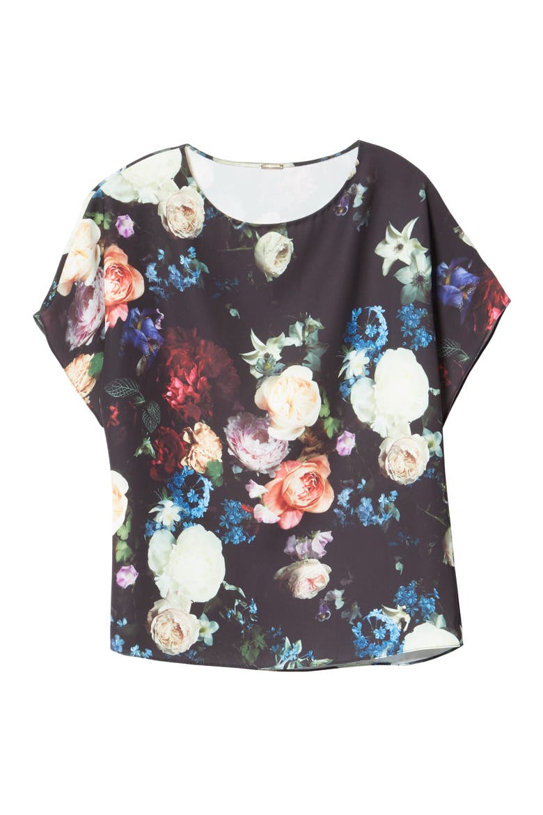 Floral Print Crepe Blouse, Alternate, color, MULTI FLORAL