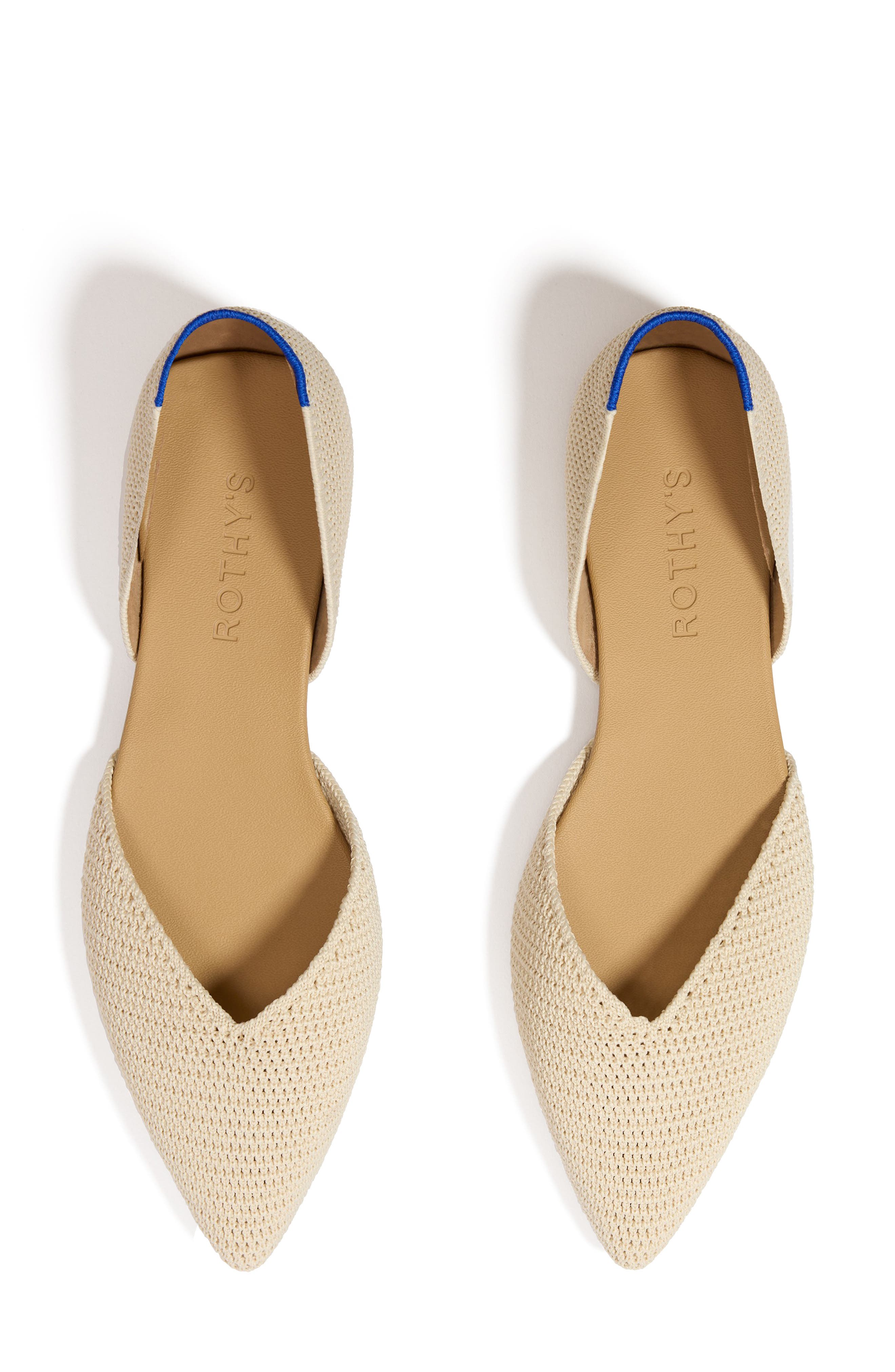 The d'Orsay Flat, Alternate, color, CONCH RAFFIA-KNIT