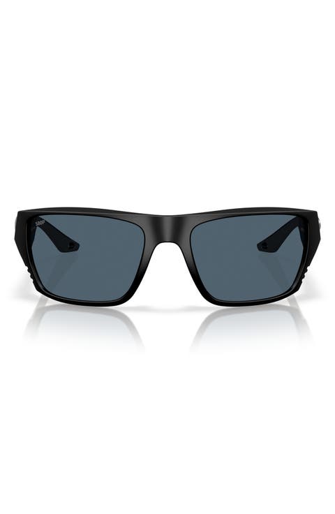 Finlet 59mm Polarized Rectangular Sunglasses