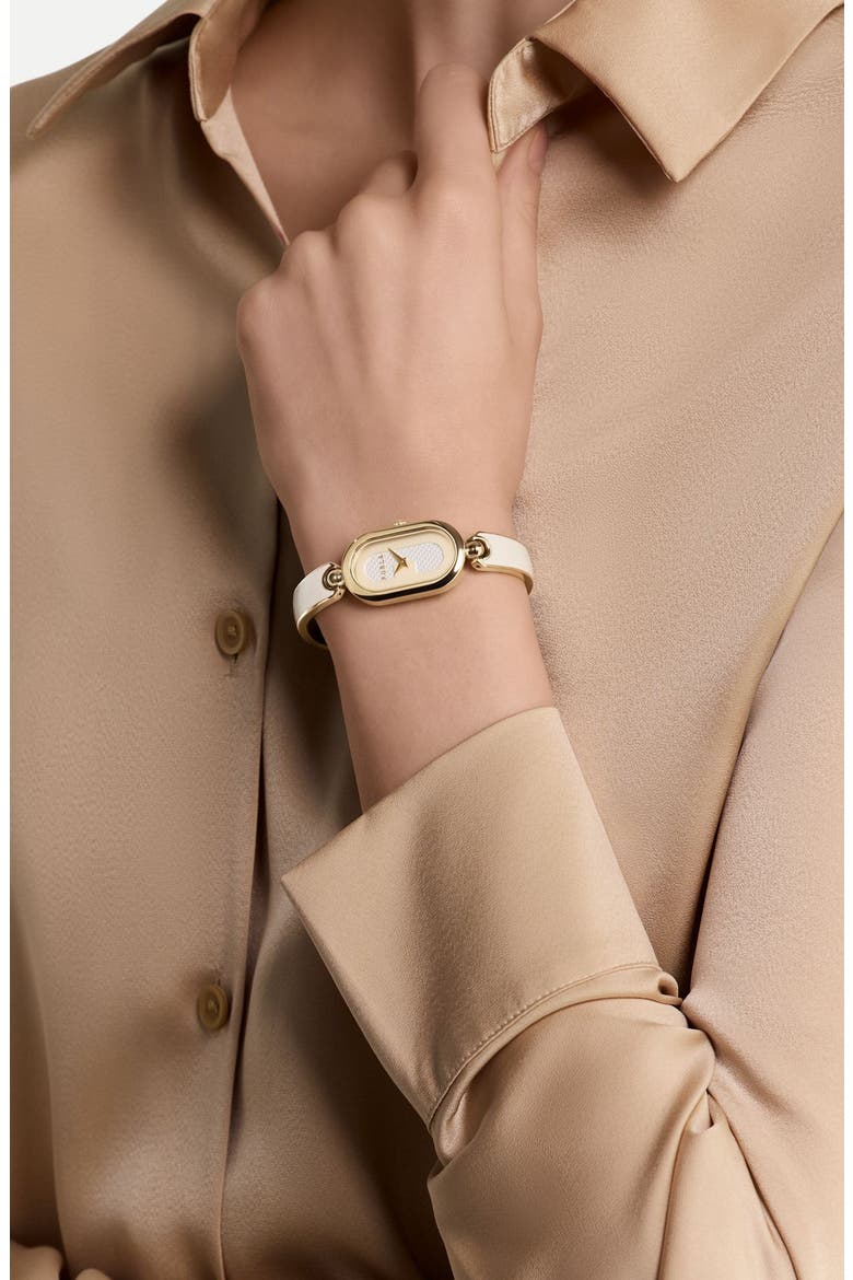 Glamour Chic Bracelet Watch, 19mm x 6.2 mm, Alternate, color, YELLOW GOLD