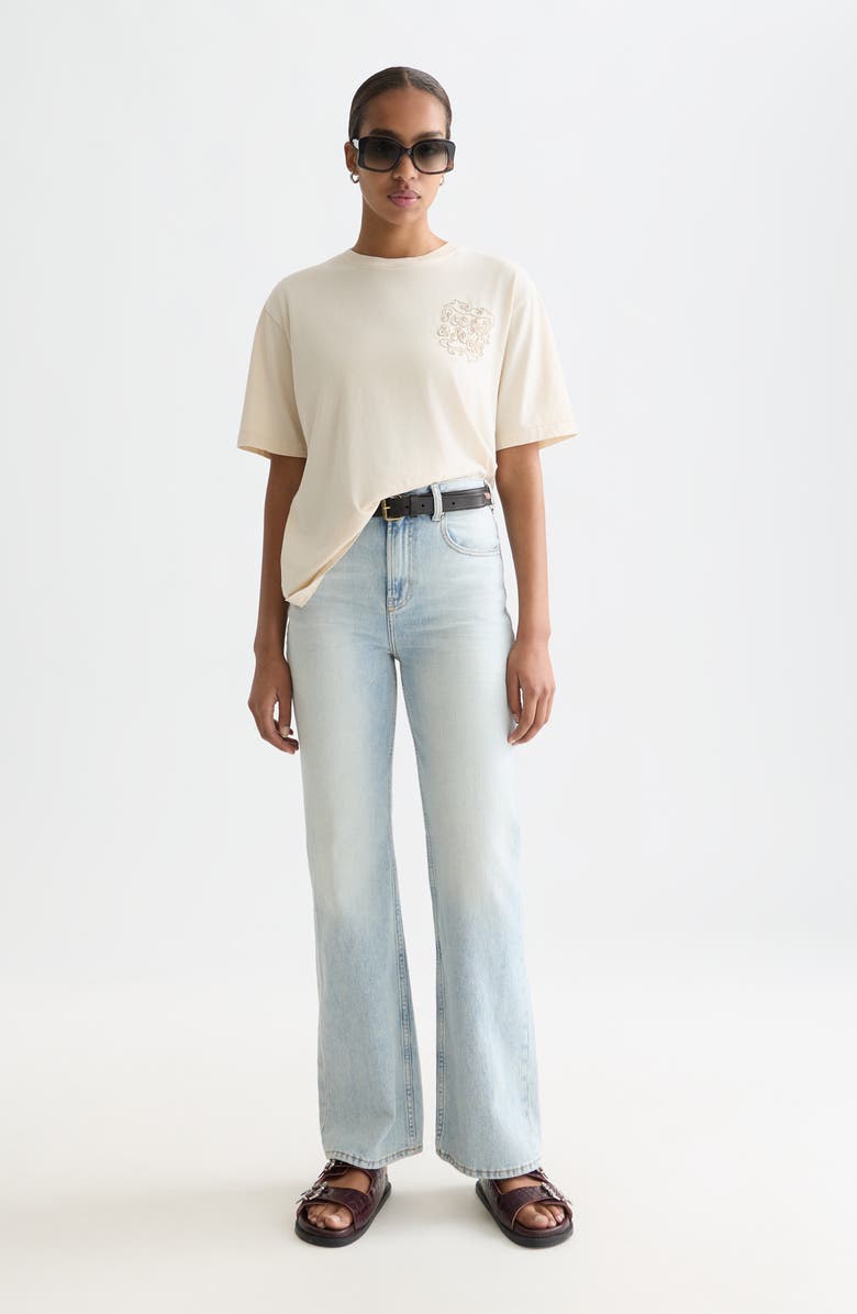 Scotch & Soda Washed Artwork Graphic Cotton T-Shirt, Alternate, color, Eggnog