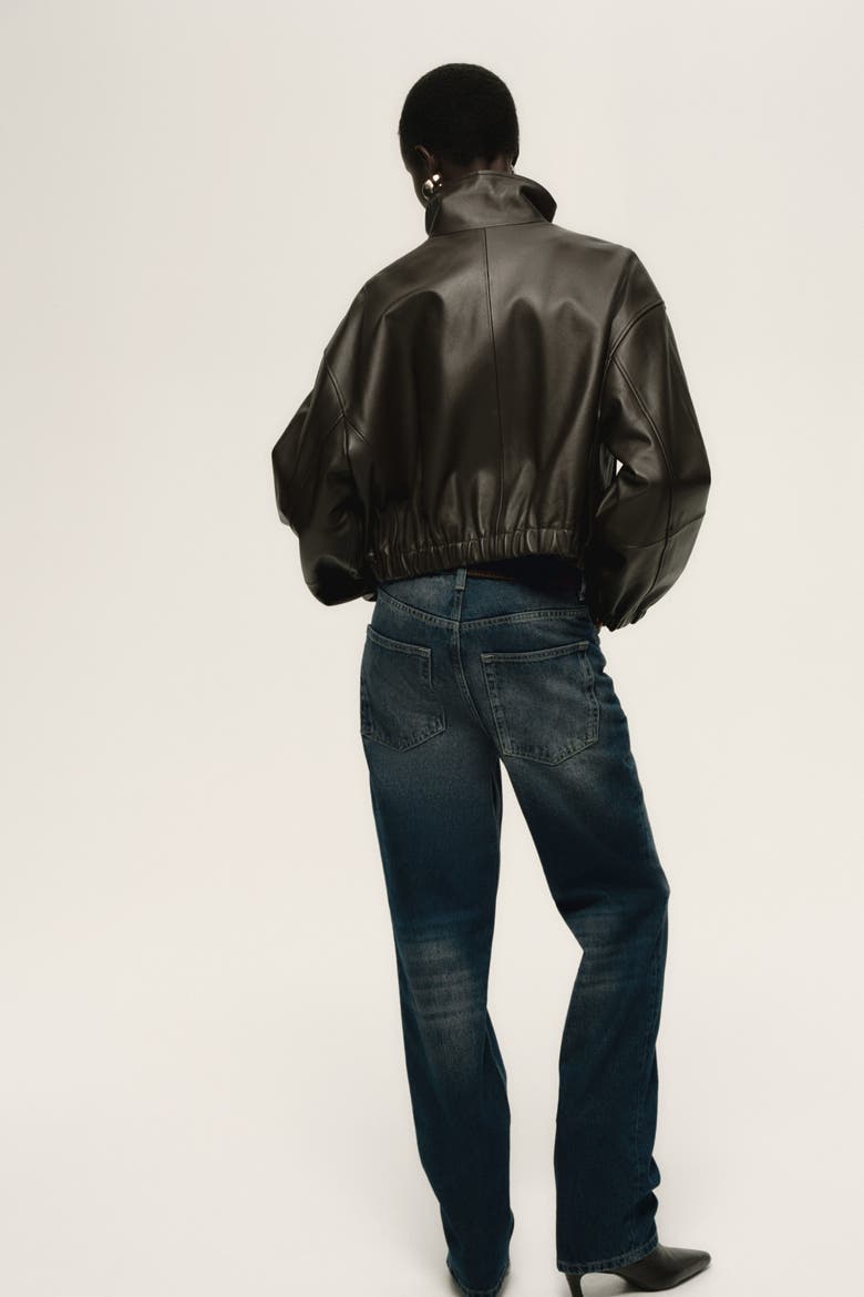 Straight High Jeans, Alternate, color, Washed denim blue