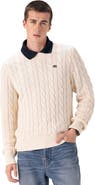 Members Only Men's Crew Neck Cable Sweater