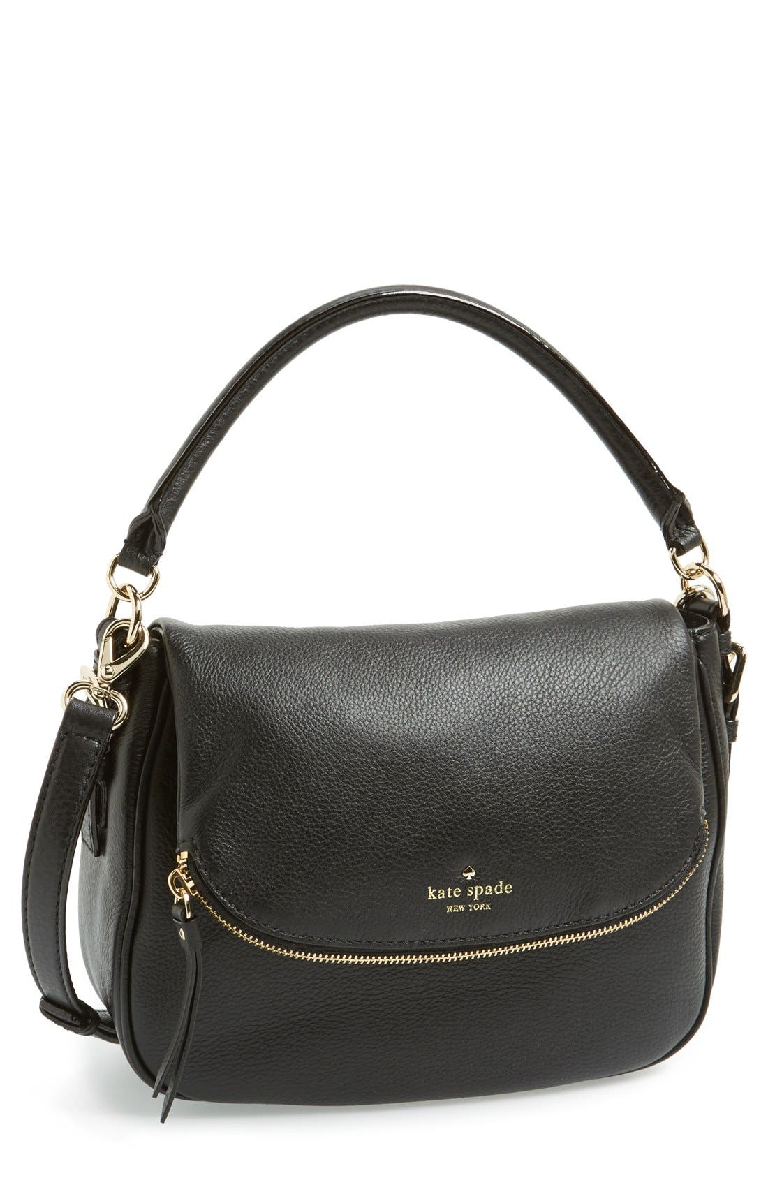 'cobble hill - small devin' satchel, Main, color, BLACK